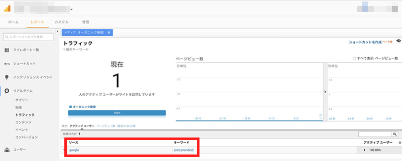 オーガニック検索（Google）