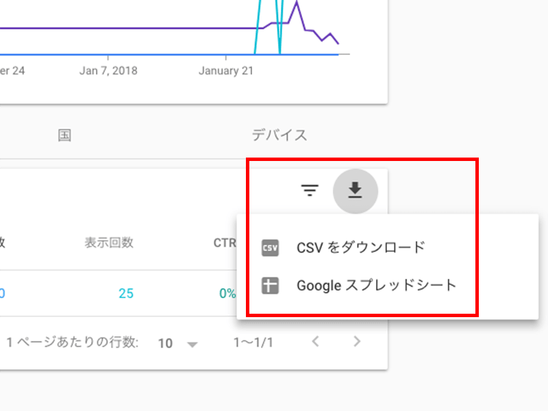 CSVダウンロード