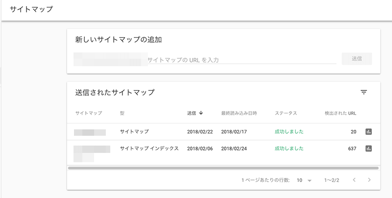 サイトマップ送信